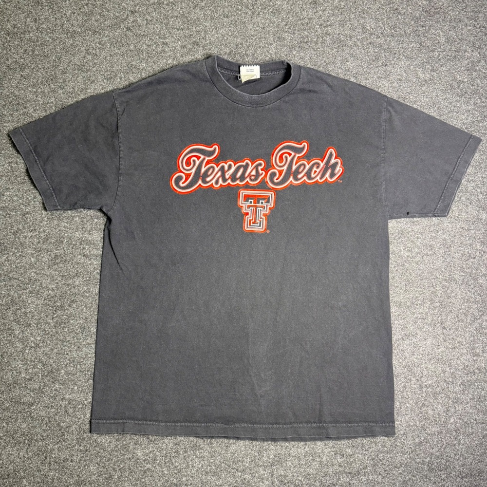 Vintage Team Edition Texas Tech T-Shirt Mens XL Black NCAA Red Raiders Graphic
